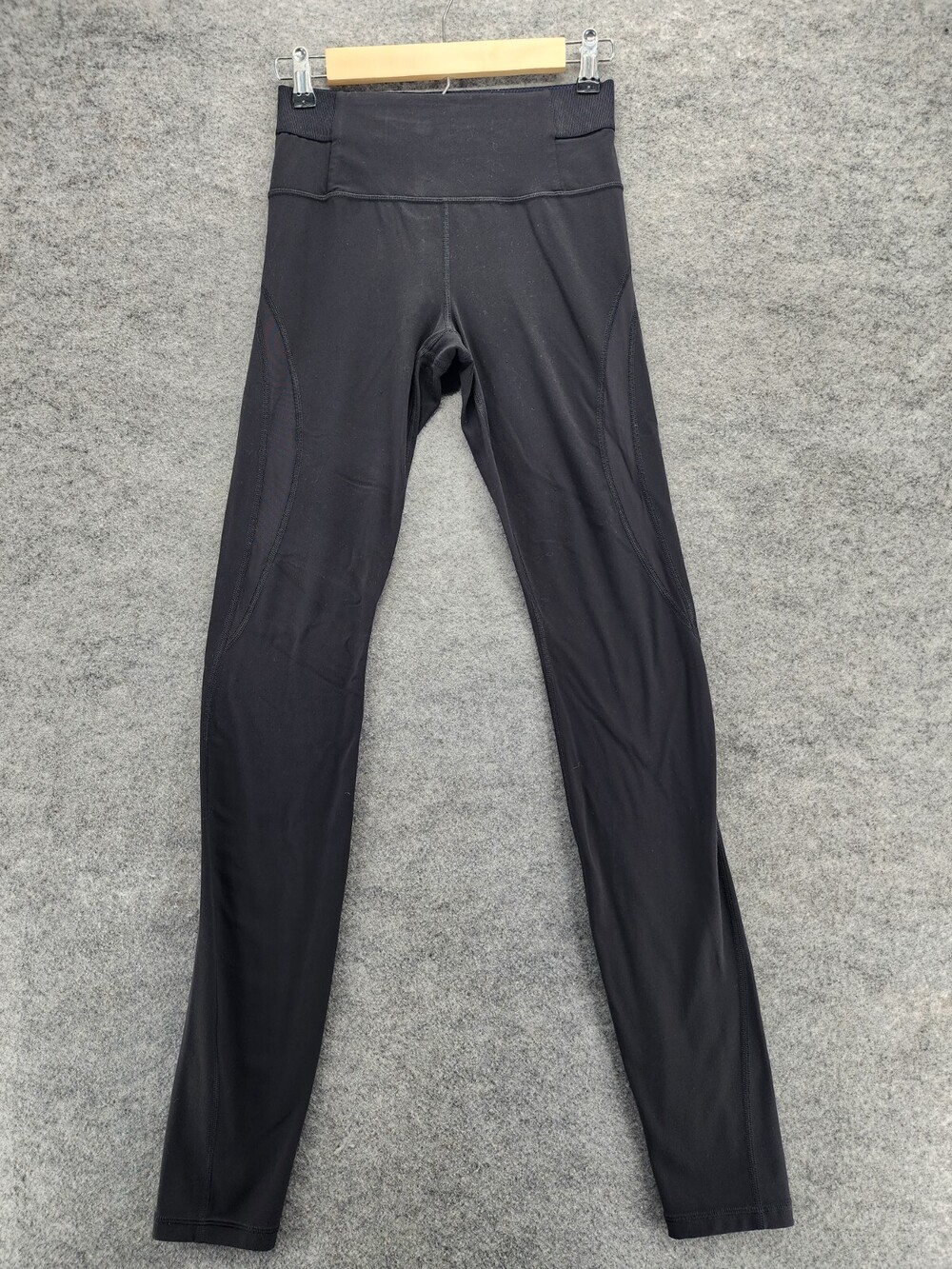 Athleta Leggings Womens Small Aura Heel Tight Black Mid Rise 25x32"